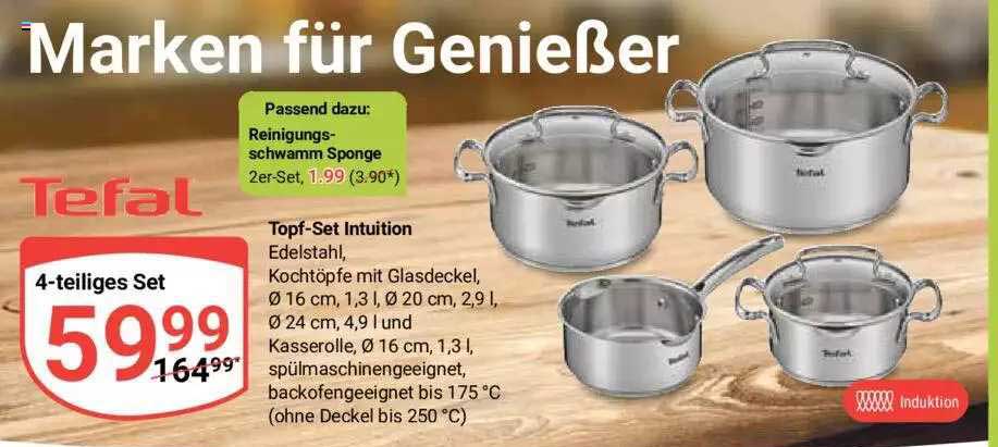 Tefal Topf-set Intuition Angebot bei Globus - 1Prospekte.de