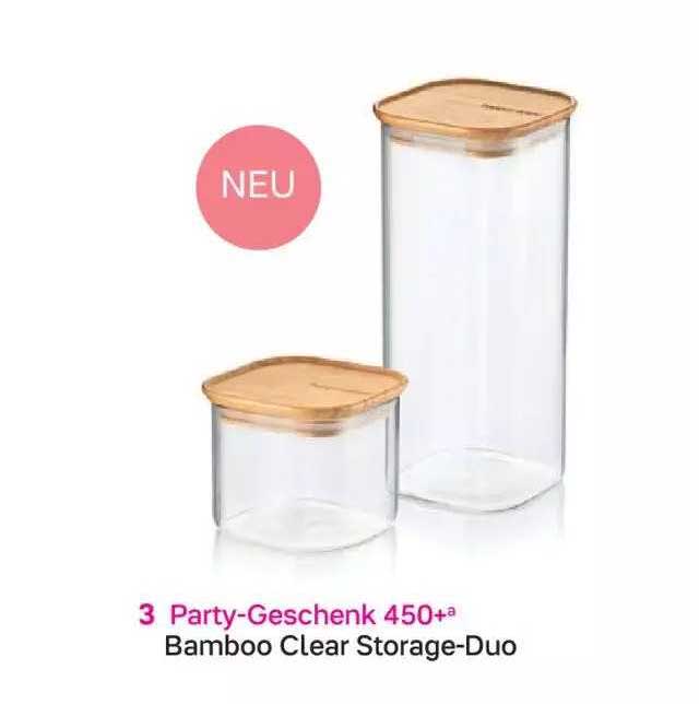Tupperware Bamboo Clear Storage-duo