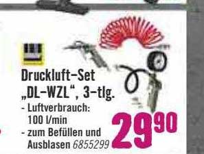 Hornbach Druckluft-set „dl-wzl“ 3-tlg. Kompressor
