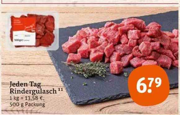 Jeden Tag Rindergulasch Angebot bei Tegut - 1Prospekte.de