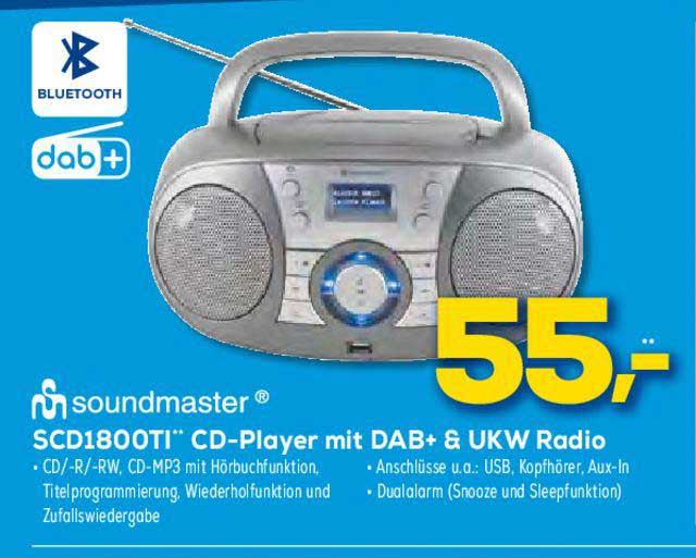 Soundmaster Scd1800ti Cd Player Mit Radio Angebot bei Euronics