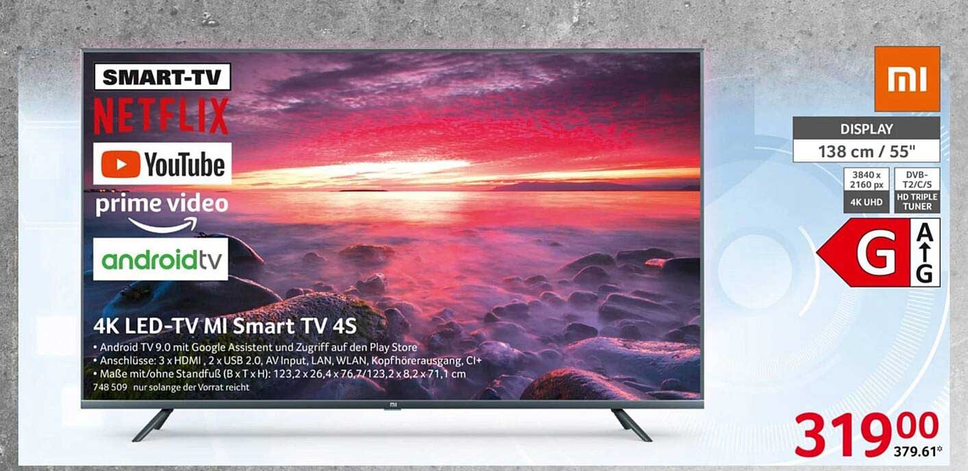 Xiaomi 4k Led-tv Mi Smart Tv 4s Angebot bei Selgros - 1Prospekte.de