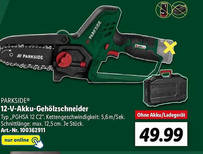 Parkside 12vakkugehölzschneider Angebot bei Lidl 1Prospekte.de