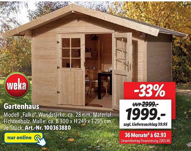 Weka Gartenhaus Angebot bei Lidl 1Prospekte.de