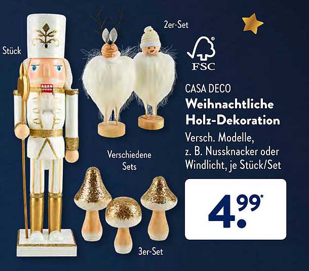 Casa Deco Weihnachtliche Holz-dekoration Angebot Bei ALDI SÜD ...