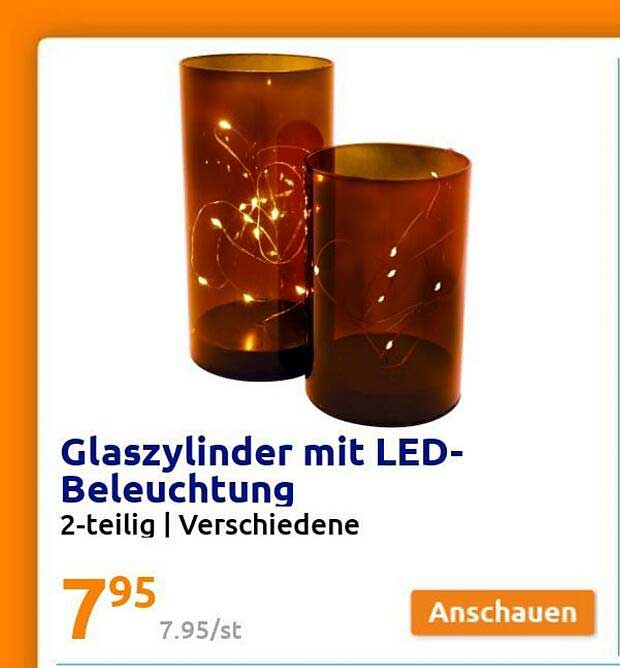 Glaszylinder Mit Ledbeleuchtung Angebot bei Action