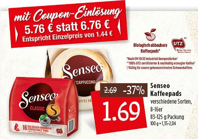 Senseo Kaffeepads Im Angebot Diese Woche Senseo Kaffeepads Angebot bei Kupsch - 1Prospekte.de