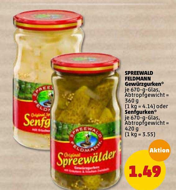 Spreewald Feldmann Gewürzgurken Senfgurken Angebot Bei Penny 