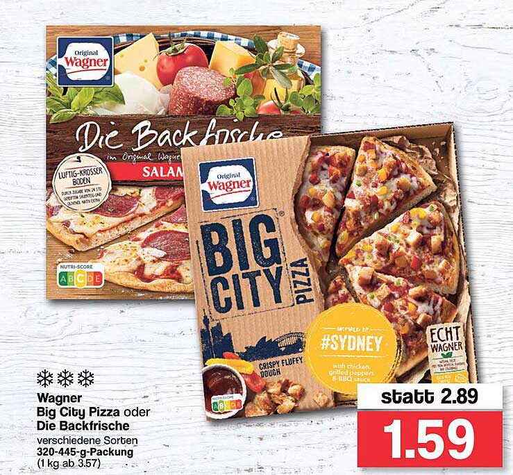 Wagner Big City Pizza Oder Die Backfrische Angebot bei Famila Nordwest