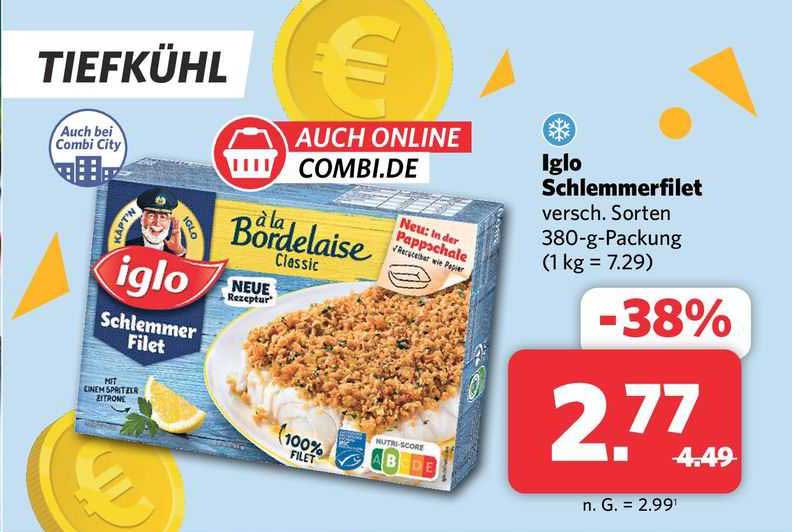 Filet Combi Iglo Schlemmerfilet Angebot bei Combi Markt - 1Prospekte.de