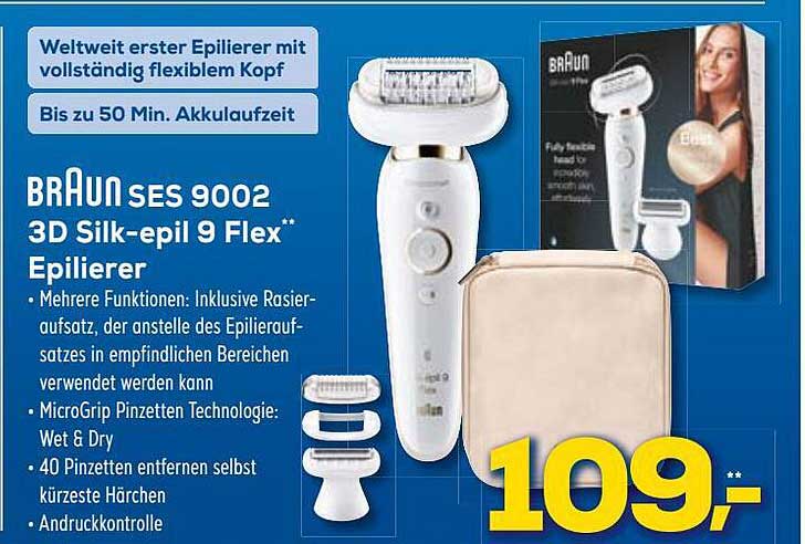Braun Ses 9002 3d Silk-epil 9 Flex Epilierer Angebot bei Euronics XXL