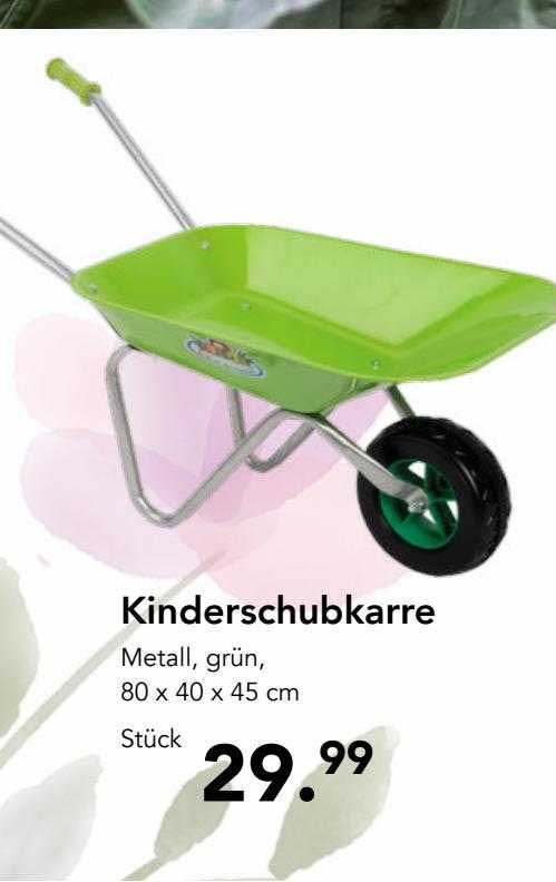 grün Esschert Design Kinder-Schubkarre KG97 Schubkarre für Kinder aus Metall 