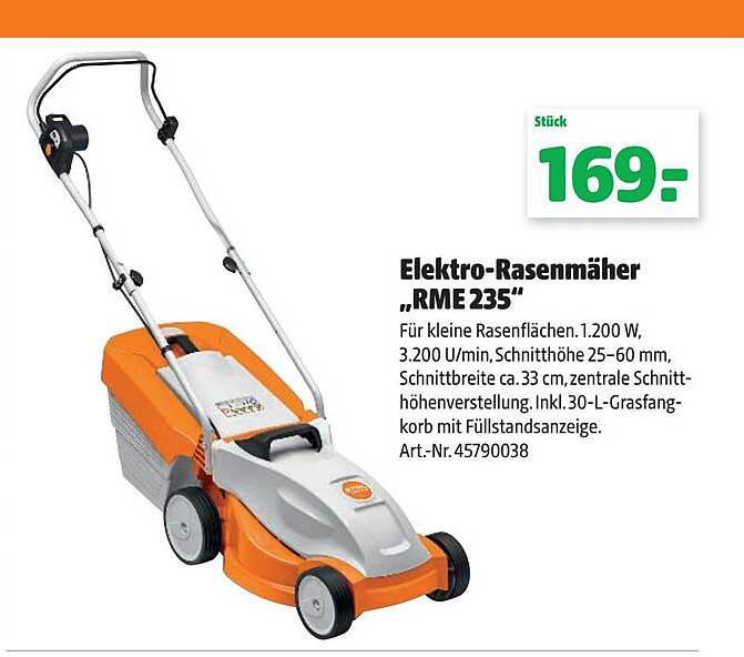 Elektrorasenmäher „rme 235“ Angebot bei Hagebaumarkt 1Prospekte.de