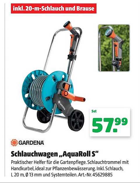 Gardena Schlauchwagen „aquaroll S“ Angebot bei Hagebaumarkt 1Prospekte.de
