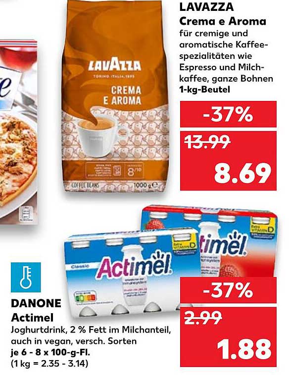 Lavazza Crema E Aroma Oder Danone Actimel Angebot bei Kaufland