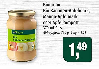 Markant Biogreno Bio Bananen-apfelmark, Mango-apfelmark Oder Apfelkomport