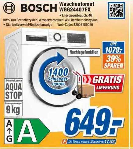 Expert Klein Bosch Waschautomat Wgg24407ex
