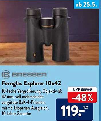 ALDI Nord Bresser Fernglas Explorer 10x42