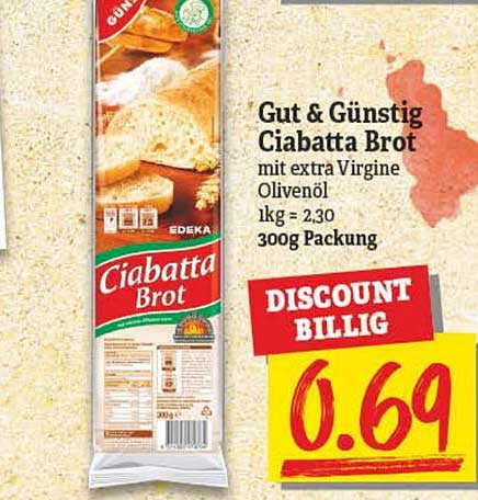 NP Discount Gut & Günstig Ciabatta Brot