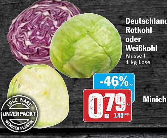 Deutschland Rotkohl Oder Weißkohl Angebot bei Hit 1Prospekte.de