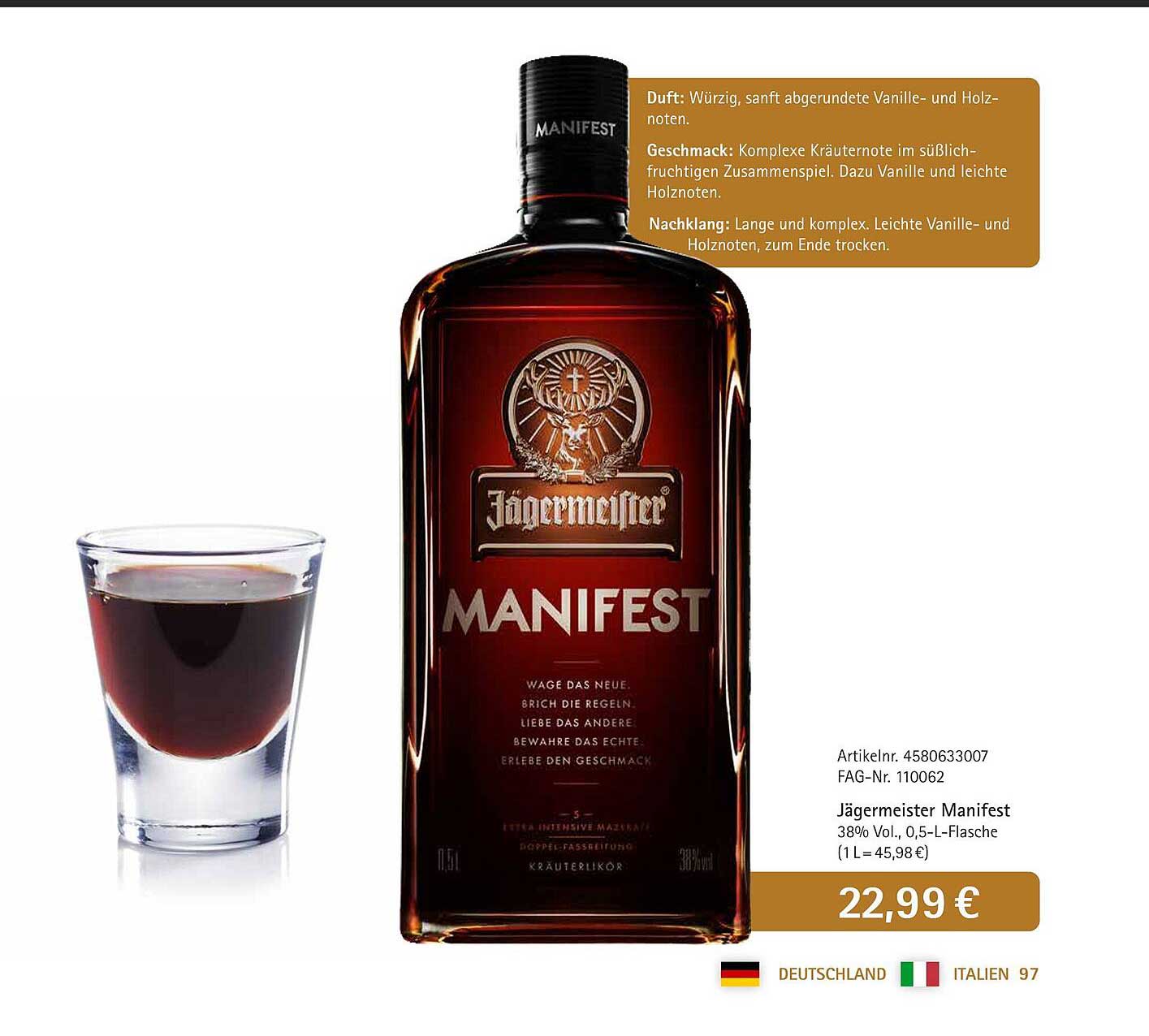 Jägermeister Manifest Angebot bei EDEKA - 1Prospekte.de