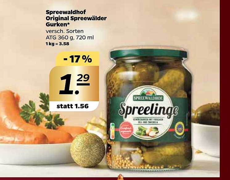 Spreewaldhof Original Spreewälder Gurken Angebot bei Netto - 1Prospekte.de