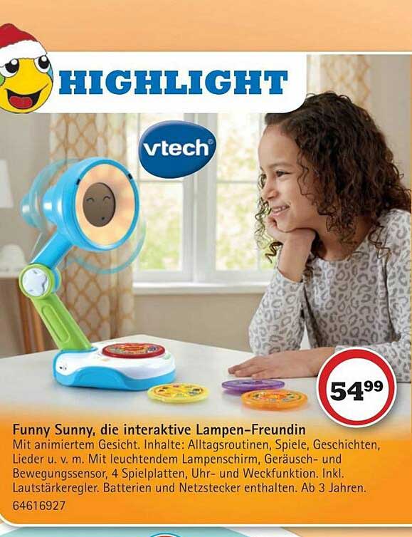 Vtech Funny Sunny, interaktive Lampen-Freundin Angebot bei Smyths Toys