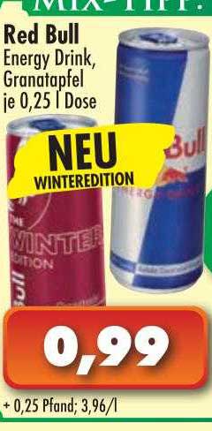 Löschdepot Red Bull Energy Drink, Granatapfel