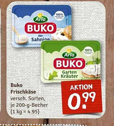 Buko Frischkäse Angebot bei Nahkauf