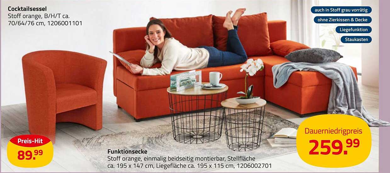 Cocktailsessel, Funktionsecke Angebot bei ROLLER 1Prospekte.de