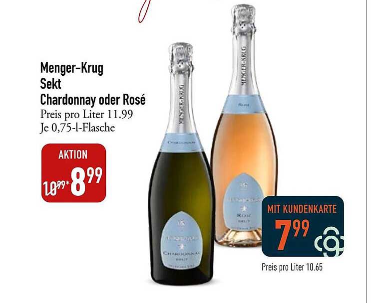 DINEA Menger-krug Sekt Chardonnay Oder Rosé