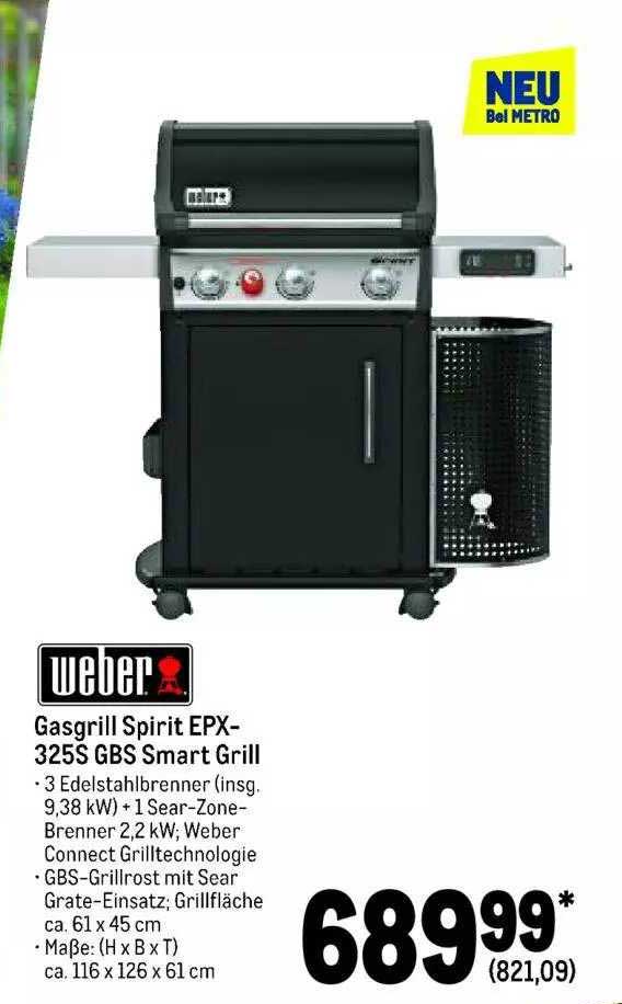 Gasgrill Spirit Epx 325s Gbs Smart Grill Angebot bei METRO
