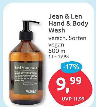 Budni Jean & Len Hand & Body Wash