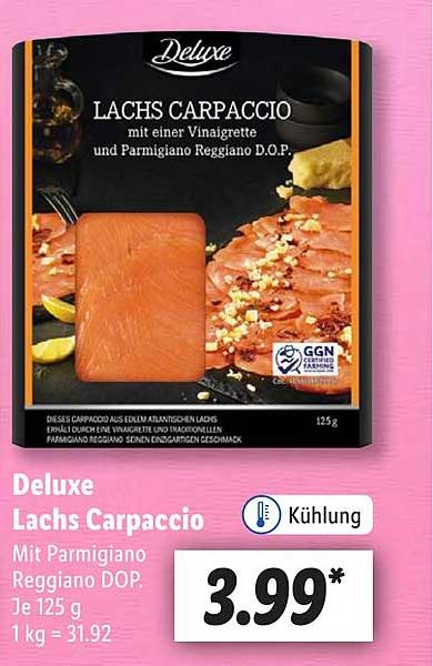 Deluxe Lachs Carpaccio Angebot bei Lidl 1Prospekte.de