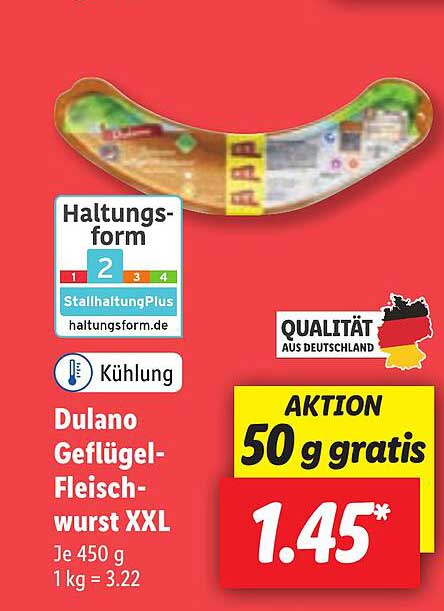 Xxl bei Dulano Angebot Lidl Geflügel-fleisch-wurst