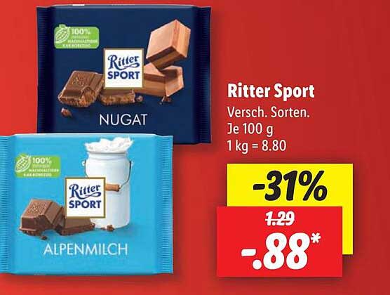 Ritter Sport Im Angebot Diese Woche
