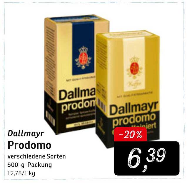 Dallmayr Prodomo Angebot bei KONSUM