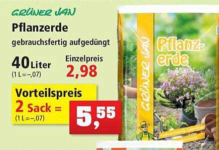 Grüner Jan Pflanzerde Angebot bei Thomas Philipps 1Prospekte.de