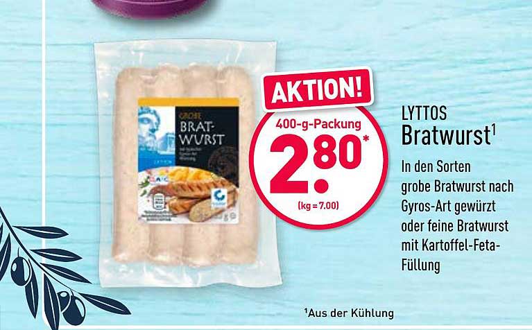 Lyttos Bratwurst Angebot bei ALDI Nord