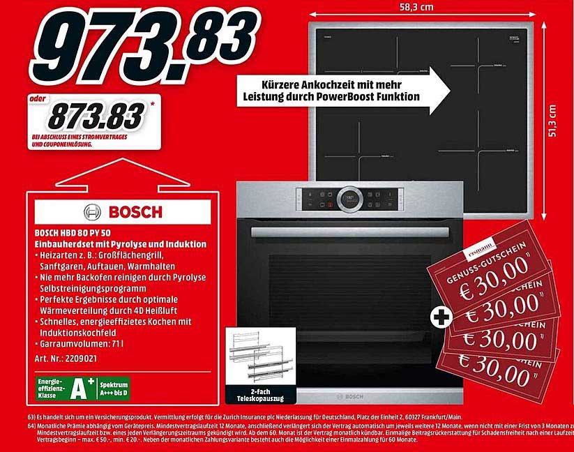MediaMarkt Bosch Hbd 80 Py 50 Einbauherdset Mit Pyrolyse Und Induktion