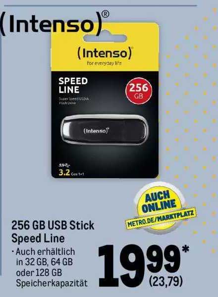 256 Gb Usb Stick Speed Line Angebot bei METRO - 1Prospekte.de