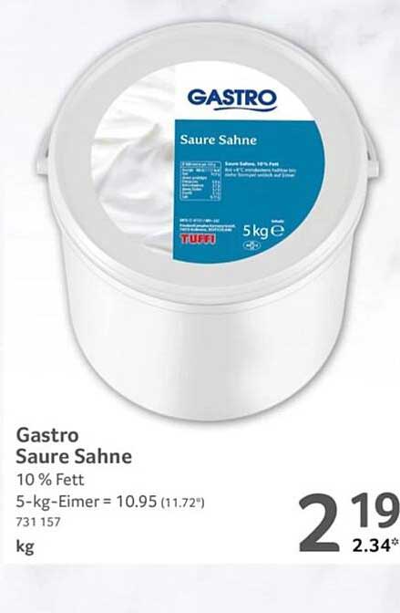Selgros Gastro Saure Sahne
