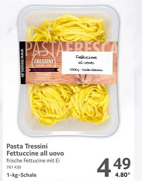 Selgros Pasta Tressini Fettuccine All Uovo