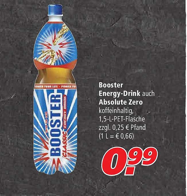 Booster Energy-drink Auch Absolute Zero Angebot bei Marktkauf