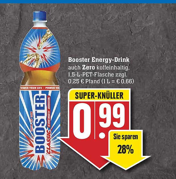 Booster Energy-drink Auch Zero Angebot bei E Center