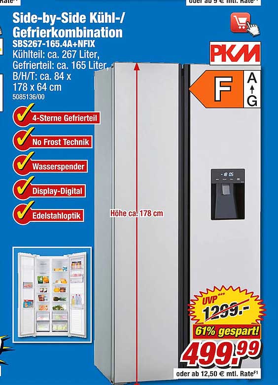 Poco Side By Side Kühlschrank Angebot Side-by-side Kühl- Gefrierkombination Angebot bei POCO - 1Prospekte.de