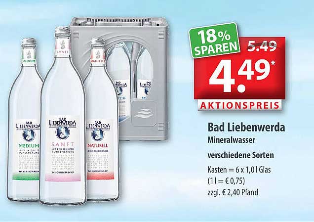 Bad Liebenwerda Mineralwasser Angebot bei Getranke Quelle
