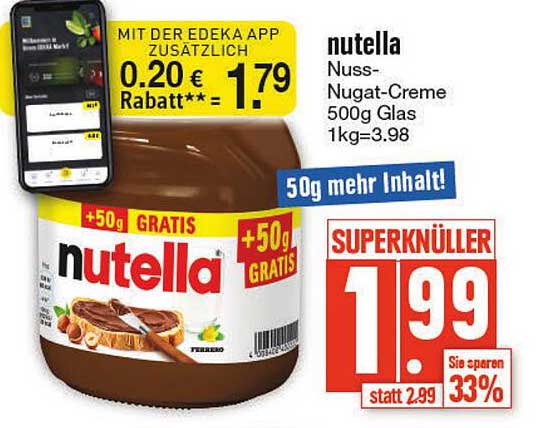 Wo Ist Diese Woche Nutella Im Angebot Nutella Angebot bei EDEKA - 1Prospekte.de