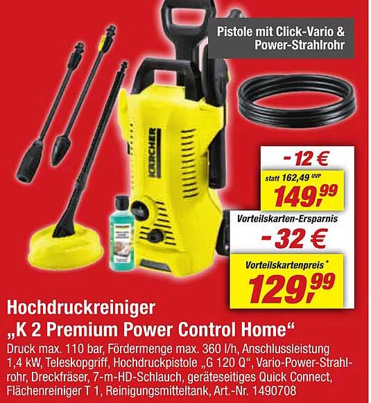Kärcher Hochdruckreiniger „k 2 Premium Power Control Home“ Angebot bei