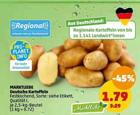 Marktliebe Deutsche Kartoffeln Angebot bei Penny 1Prospekte.de